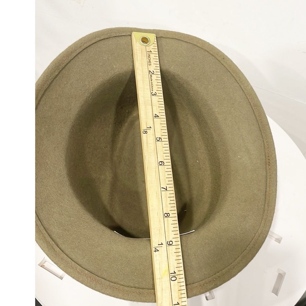 Olive Green Women's Fedora Hat - Picture 6 of 6